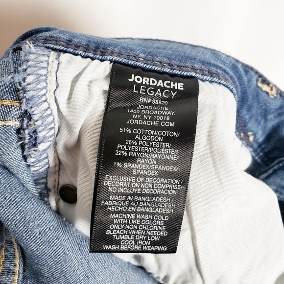 JORDACHE LEGACY Emily Skinny distressed jeans cuffed ankle - Picture 5 of 7